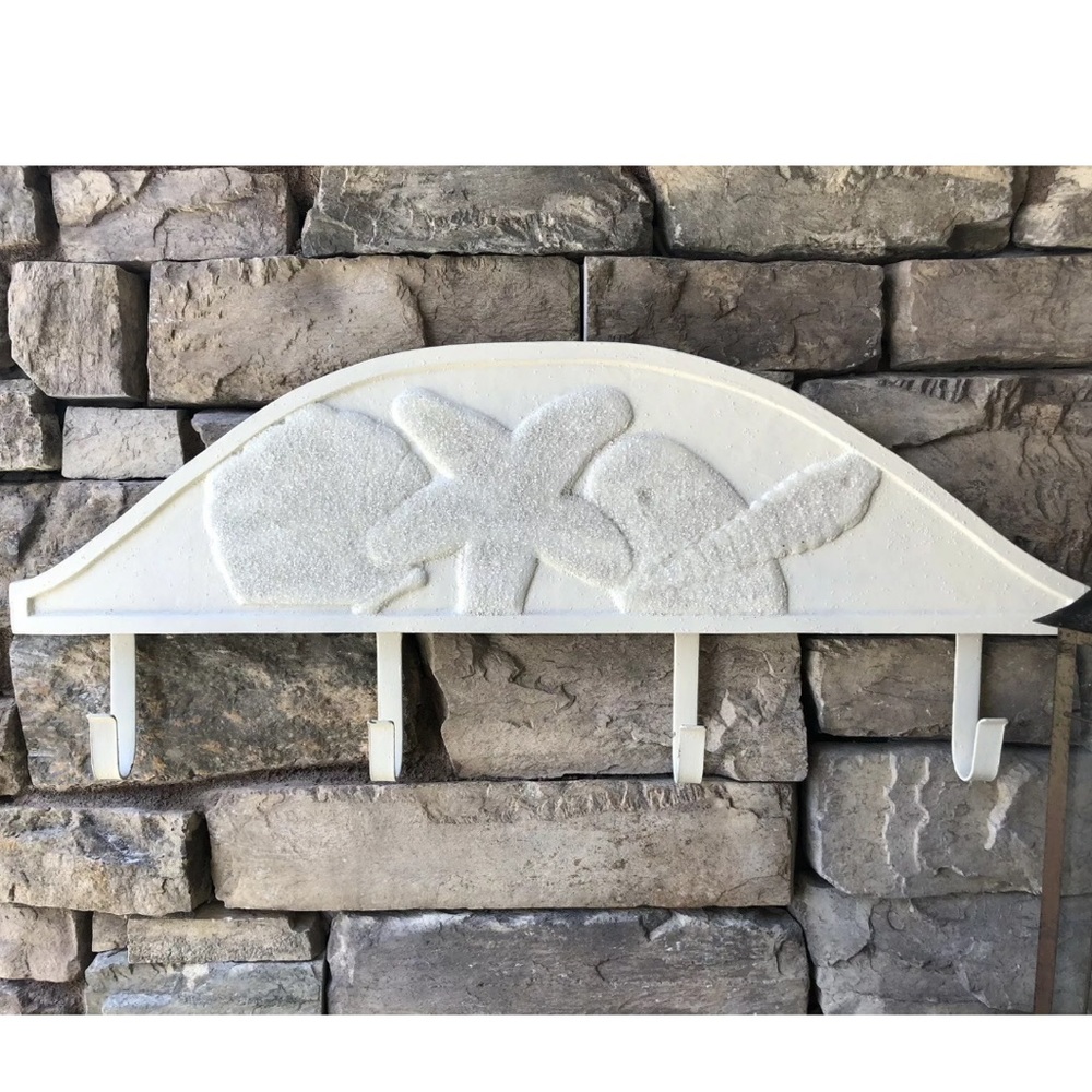 Large Coastal By The Sea Seashell Wall COAT HAT RACK